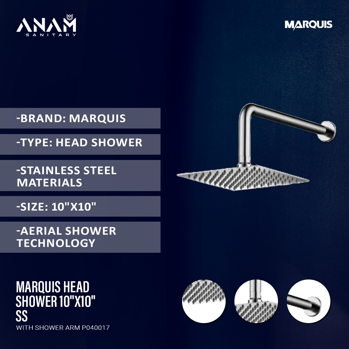 Picture of MARQUIS Head Shower 10″- P040017
