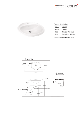 Picture of Charu Counter Top Basin CM335