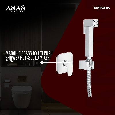 Picture of Marquis Brass Toilet Push Shower Hot & Cold Mixer F19094