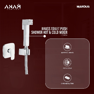 Picture of Marquis Brass Toilet Push Shower Hot & Cold Mixer F19094