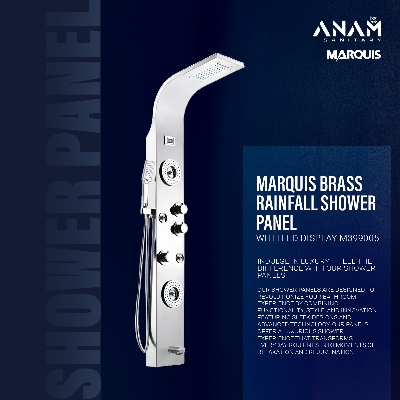 Picture of MARQUIS Brass Rainfall Shower Panel with LED Display M399005
