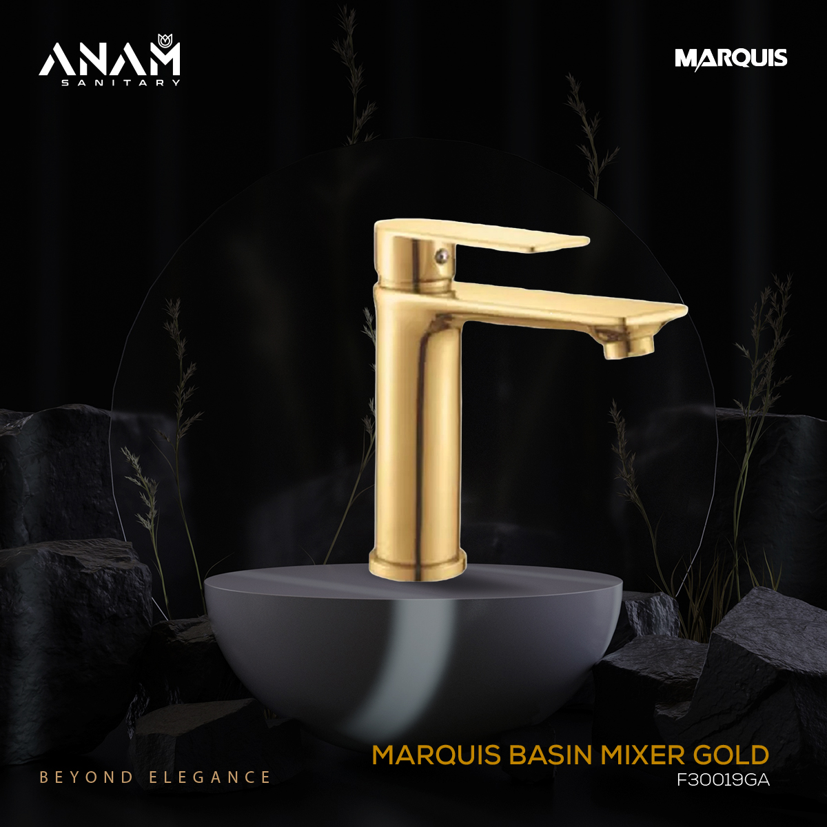 Picture of MARQUIS Basin Mixer Gold-F30019GA