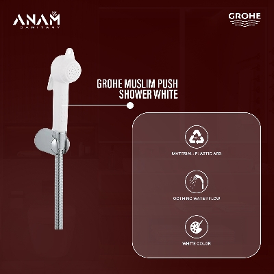 Picture of Grohe ABS Muslim Push Shower White