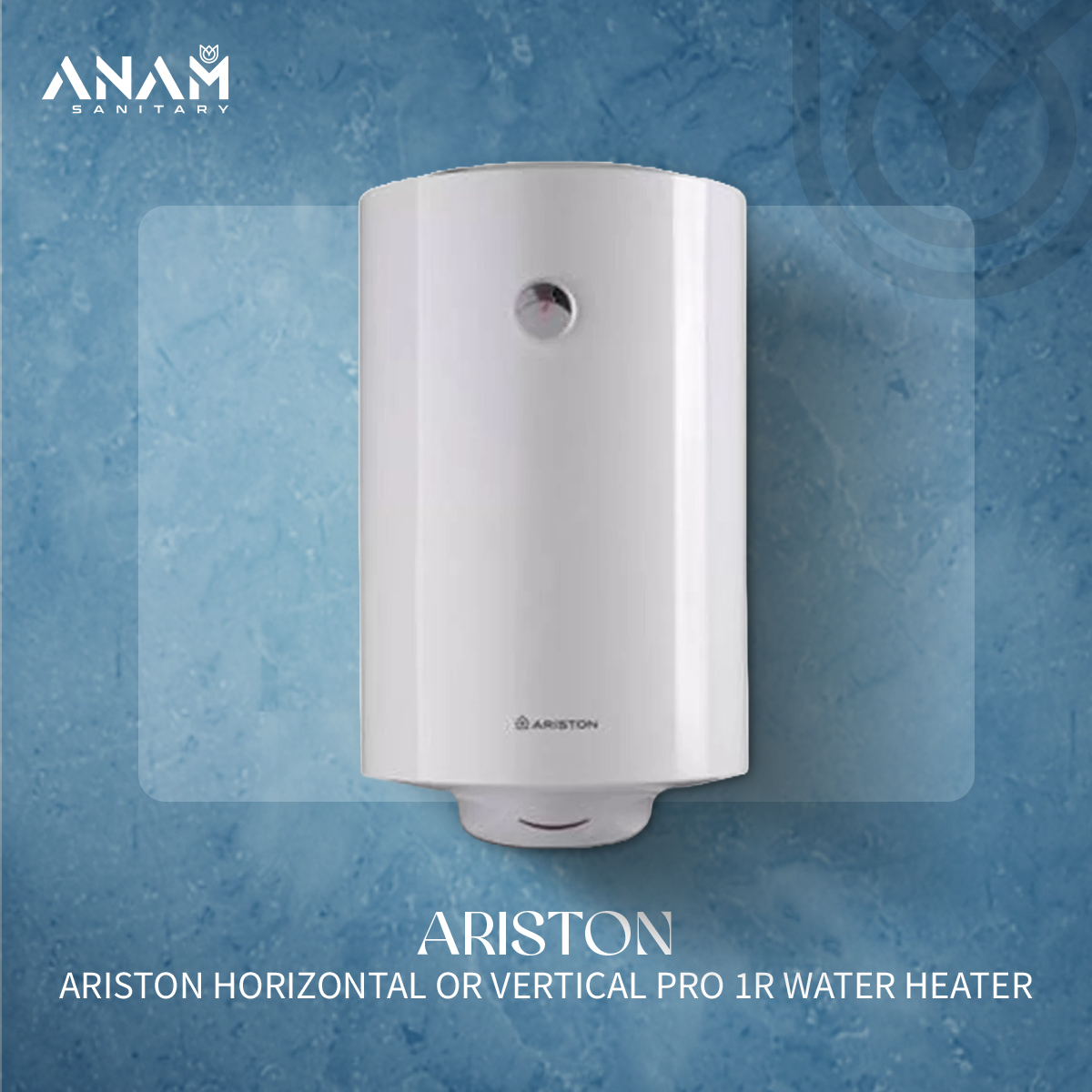 Picture of 100 Liters Ariston Horizontal Or Vertical PRO 1R Water Heater (Geyser) Made in Italy