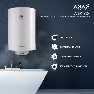 Picture of 100 Liters Ariston Horizontal Or Vertical PRO 1R Water Heater (Geyser) Made in Italy