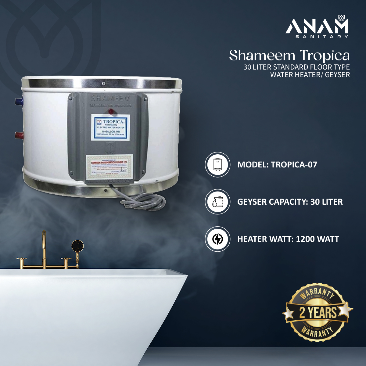 Picture of Shameem Tropica 30 Liter Standard Floor Type Water Heater/ Geyser