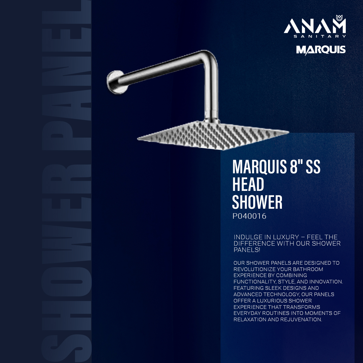 Picture of MARQUIS 8" SS Head Shower P040016