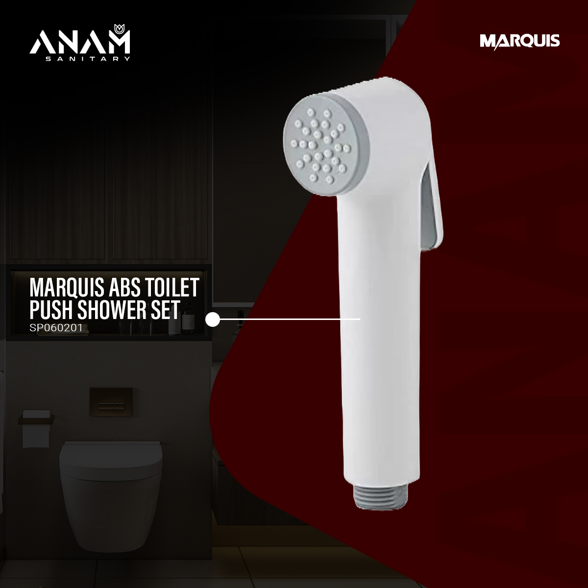 Picture of Marquis ABS Toilet Push Shower Set SP060201
