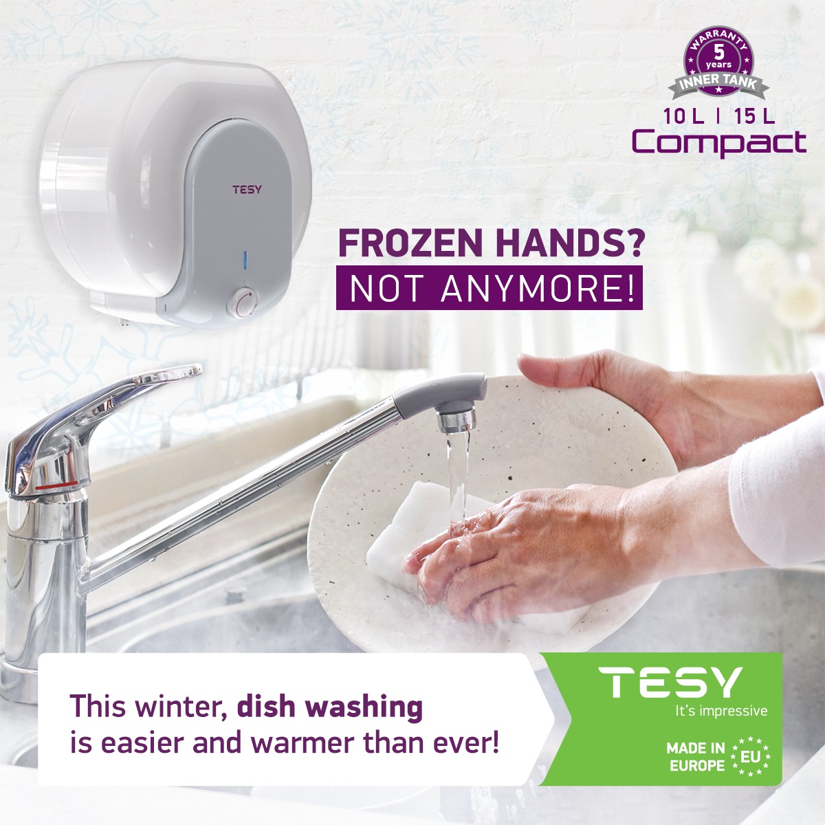 Picture of Tesy Compact 10Liter Above Sink Electric Water Heater