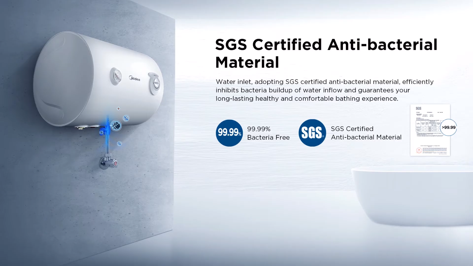 Picture of Midea D40-20A Geyser / Water Heater 40L White