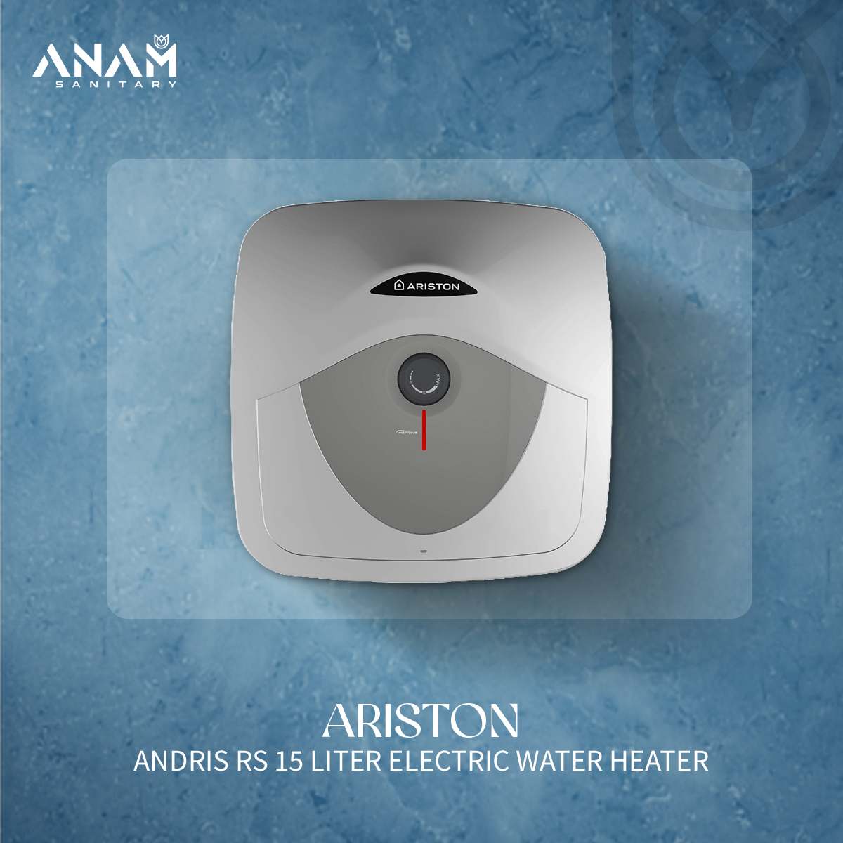 Picture of Ariston Andris RS 15 Liter Electric Water Heater with Safety Anode Made in Italy