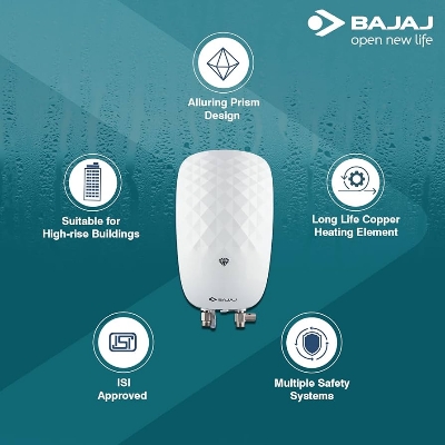Picture of Bajaj Juvel Instant 3 Ltr Vertical Water Heater, White