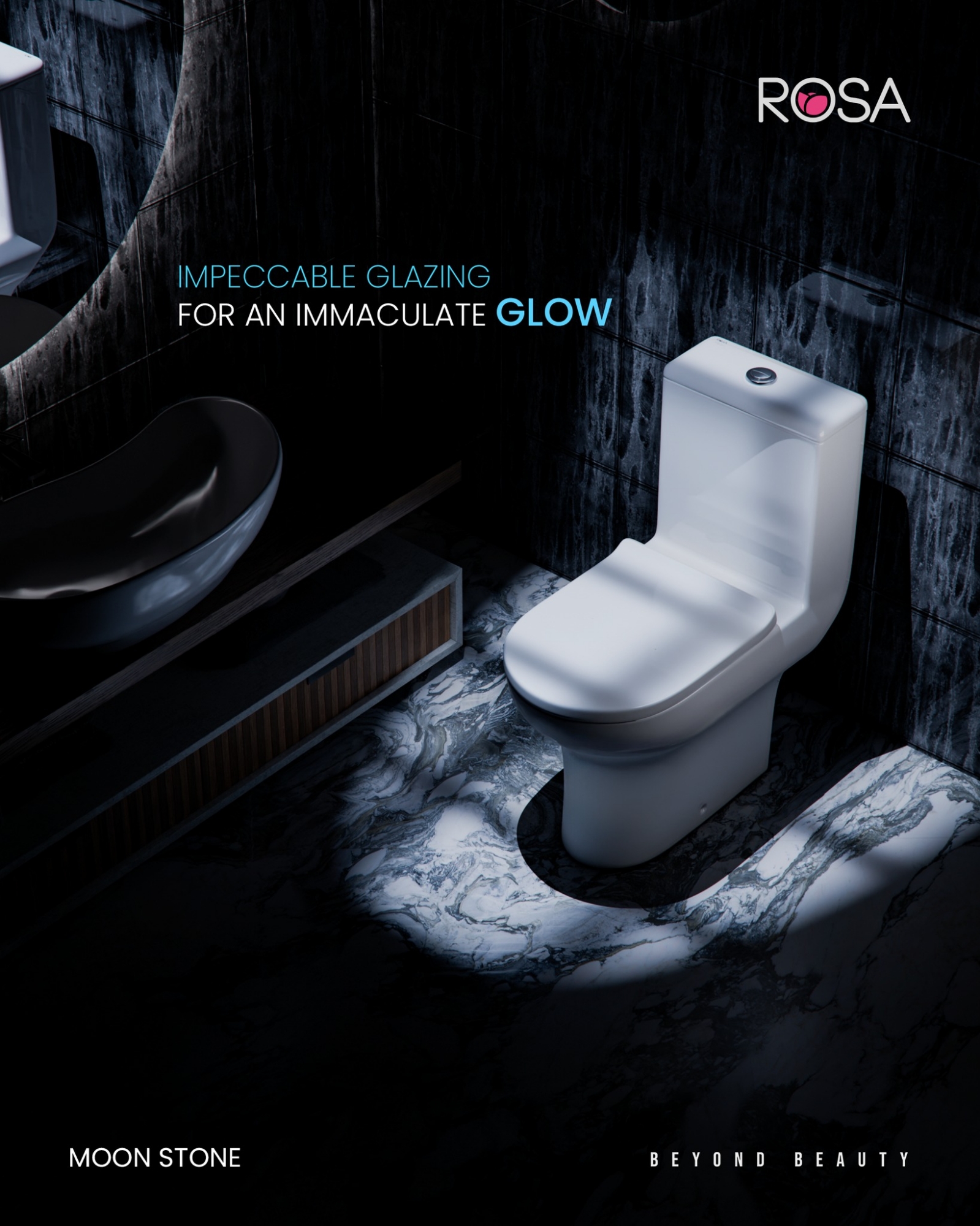 Picture of Rosa Moon Stone One Piece Commode