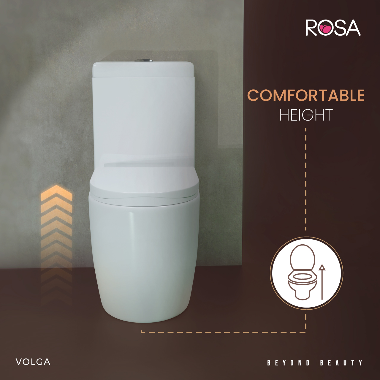 Picture of Rosa Volga One Piece Ceramic Commode