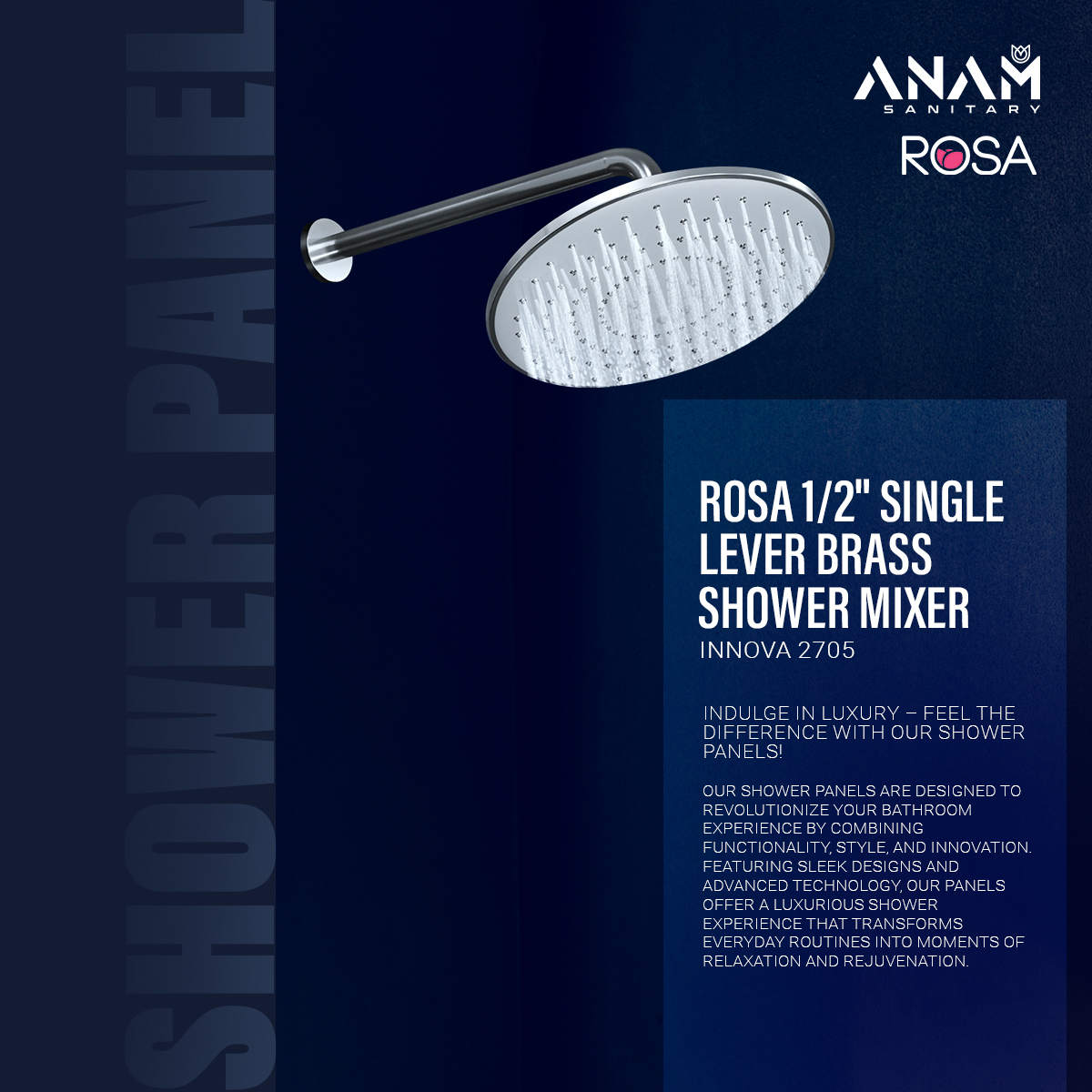 Picture of Rosa 1/2" Single Lever Brass Shower Mixer Innova 2705