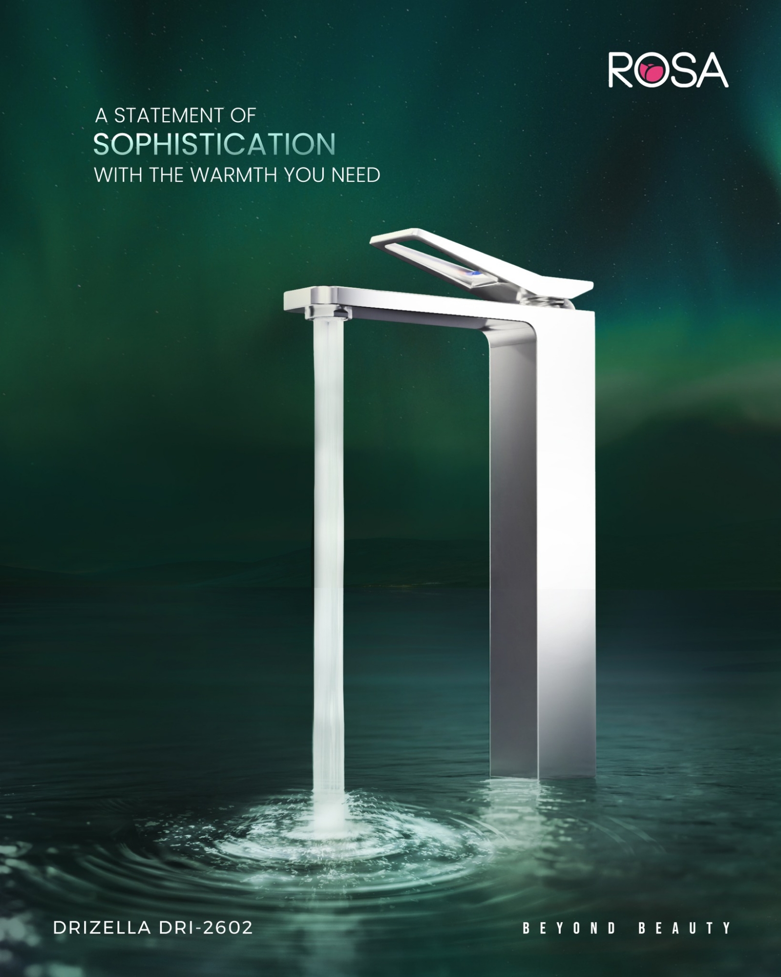 Picture of Rosa Single Lever High Brass Basin Mixer Drizella 2602