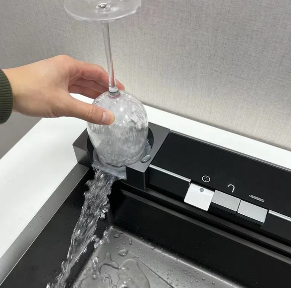 Picture of Advanced Technology Handmade Smart Waterfall Multifunction Kitchen Sink -7546