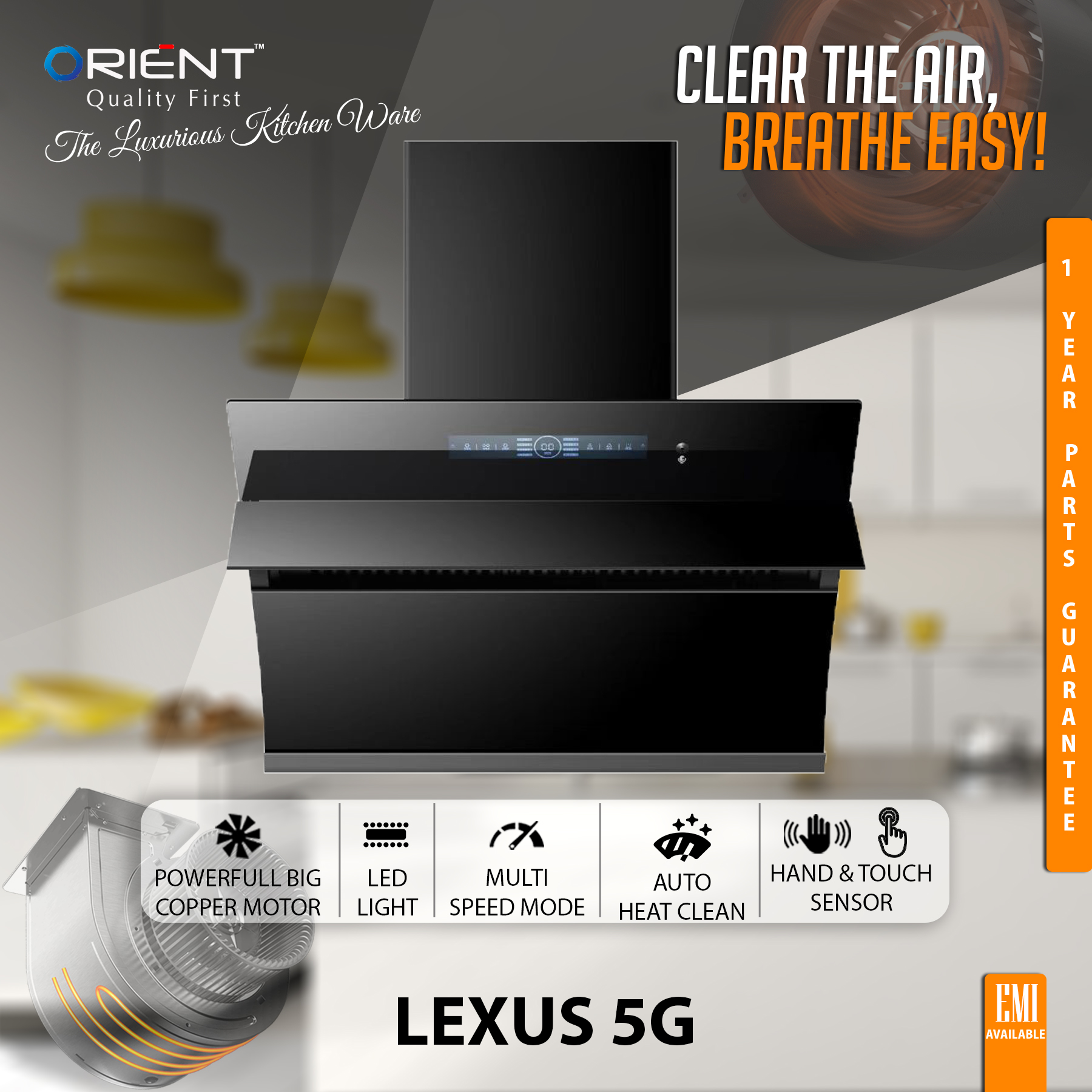 Picture of Orient KITCHEN HOOD CHIMNEY LEXUS 5G