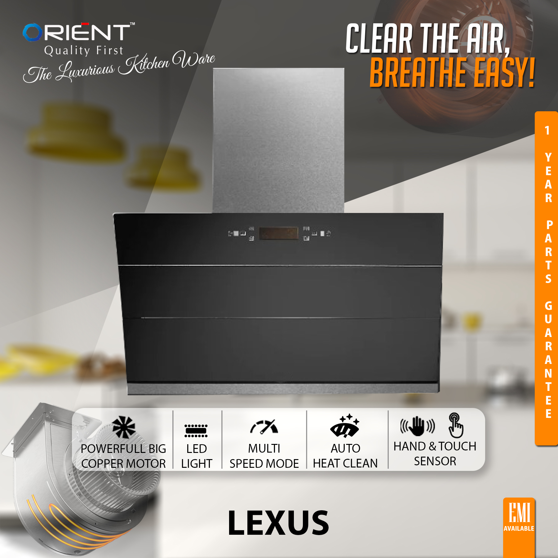 Picture of Orient KITCHEN HOOD CHIMNEY LEXUS