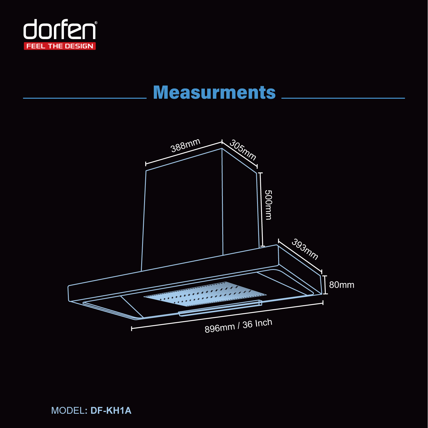 Picture of DORFEN Kitchen Hood, DF-KH1A