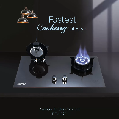 Picture of DORFEN Built-in-HOB Glass Top 2 Gas Stove, DF-GB2C NG