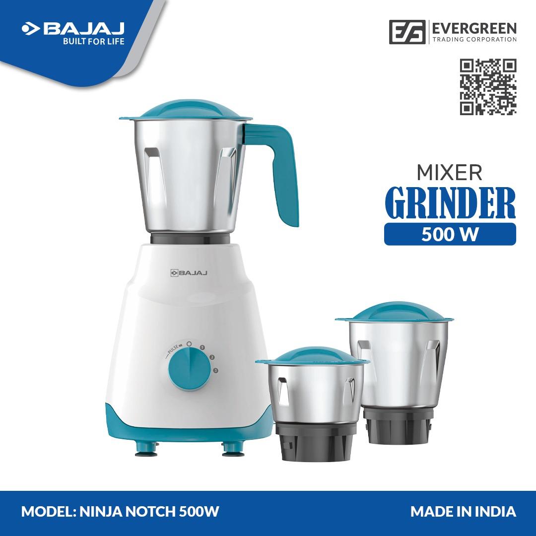 Picture of Bajaj Ninja Series Notch 500W 3 Jars French Blue Mixer Grinder