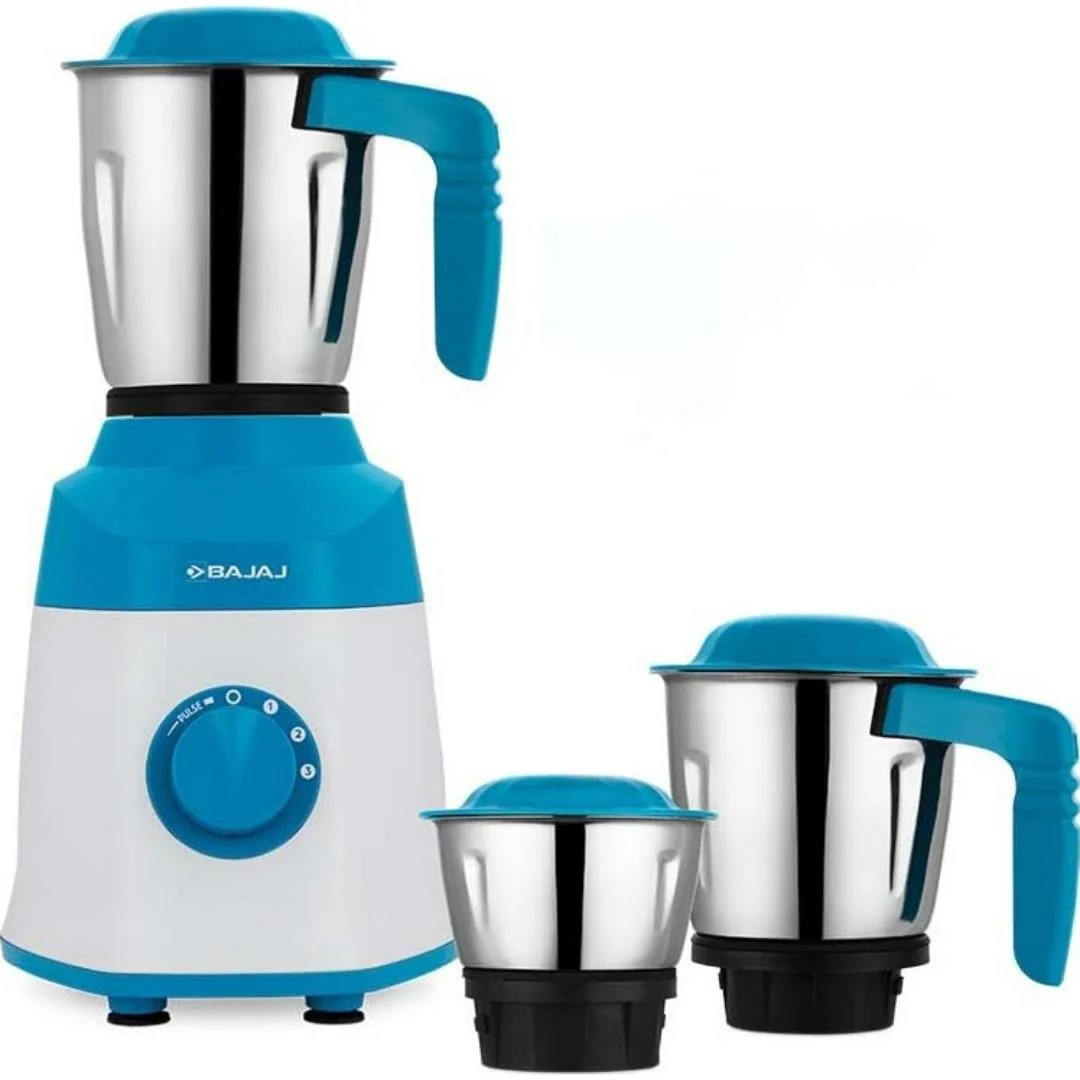 Picture of Bajaj 3 Jars Military Series Finito 600W French (410591) Mixer Grinder (French Blue)
