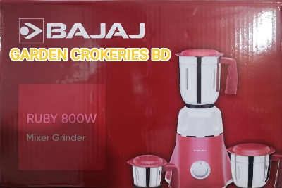 Picture of Bajaj Ruby 800-Watt Mixer Grinder with 3 Jars (White/Red)