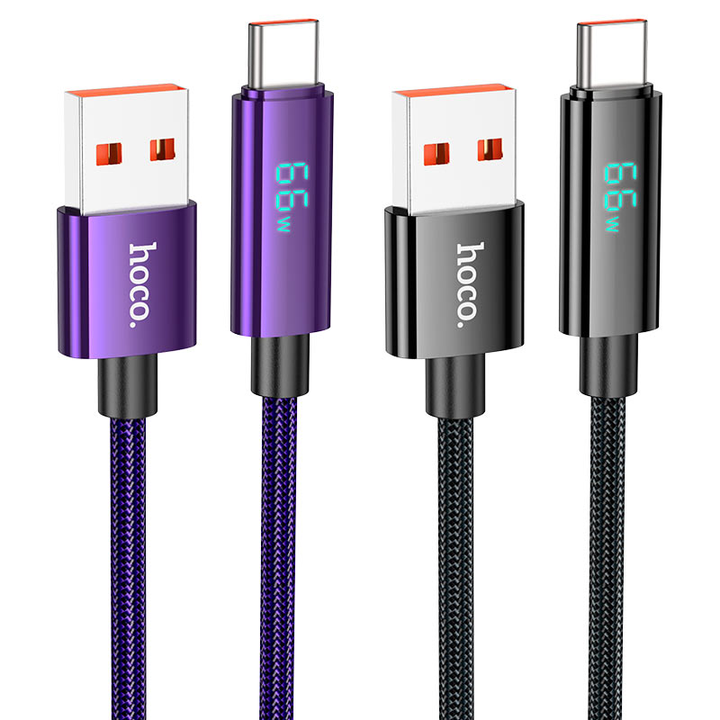 Picture of Hoco U125 Benefit 5A 66W charging data cable with display Type-C