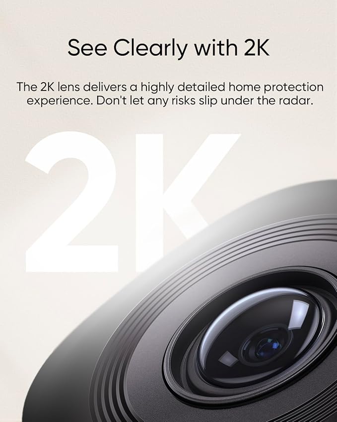 Picture of Eufy Security Indoor Cam C220 | 2K Resolution Smart Security Camera with 360° coverage, Human/Motion Detection, AI Tracking, Compatible with Alexa and Google Assistant, Night Vision