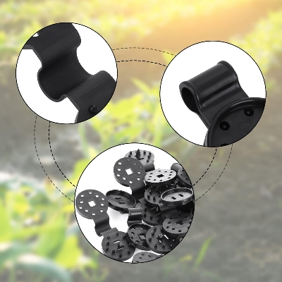 Picture of Cloth Clips (20 Pcs) Round Plastic Sunshade Clips Black Shade Netting Clips Tarp Clips
