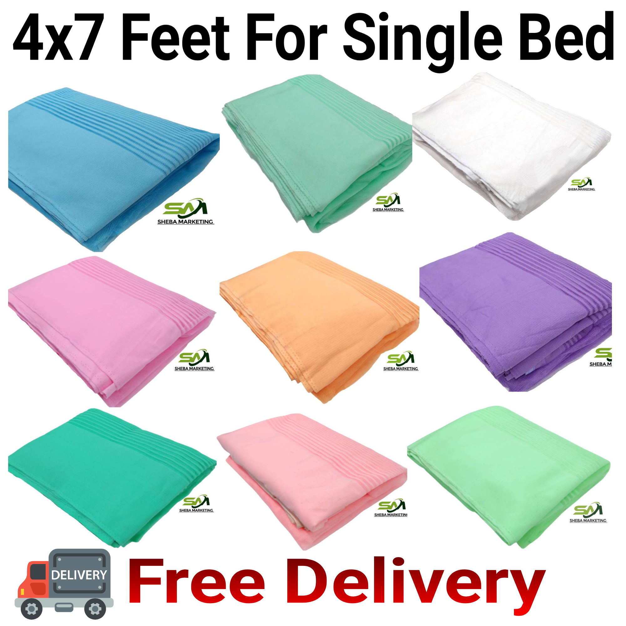 Picture of Uday Magic Mosquito Net - Digital Design & Comfortable Fabrics For 4x7 Single Size Bed