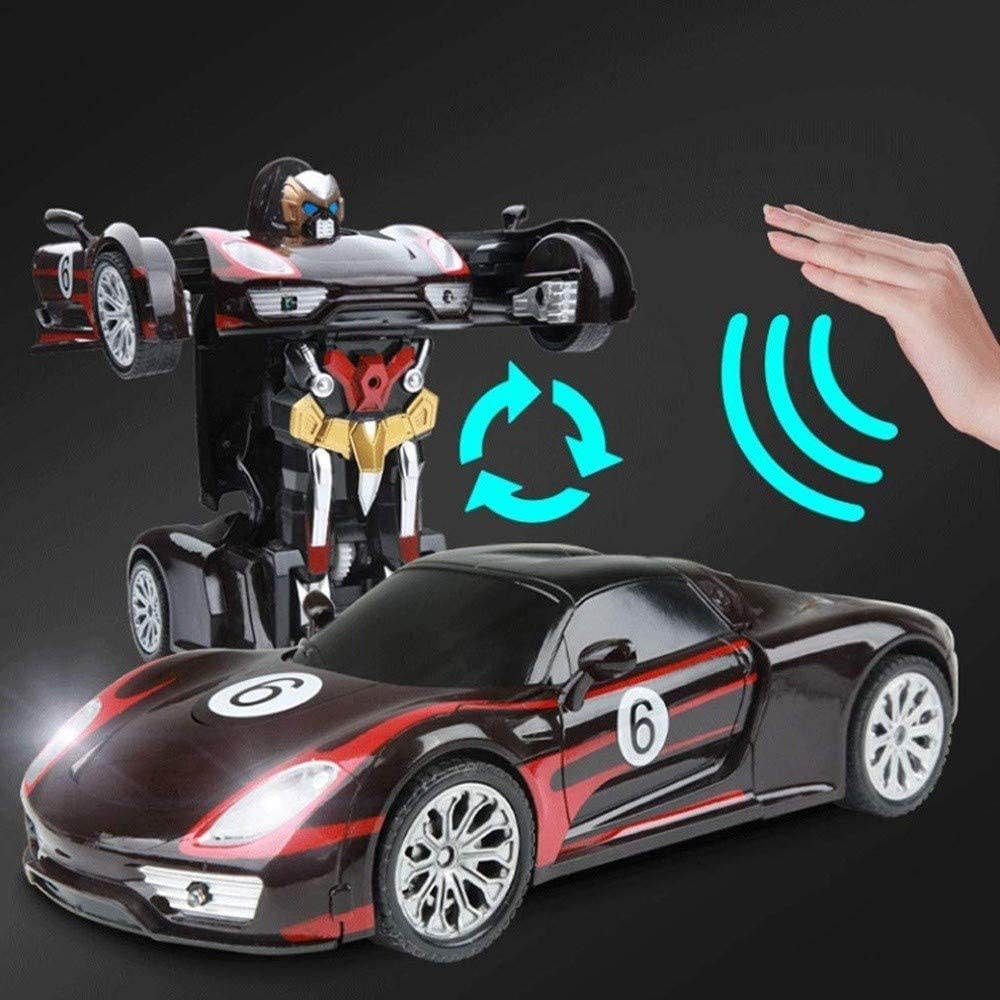 Picture of Children's Charging Toy Induction Deformation Remote Control Car King Kong Robot Sports Car Toy Remote Control Speed Drifting Racing Car Toy Model for Kids Adults Toddlers Boys Girls Gift