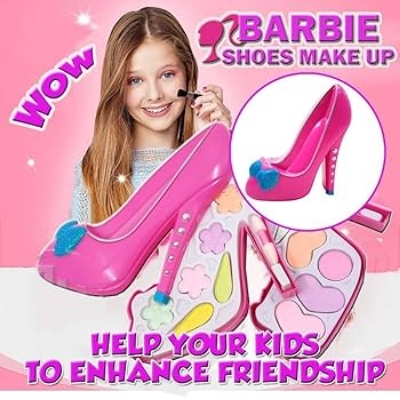 Picture of Barbie Toy Shoe Cosmetic Kids Makeup for Kids Girls Makeup Set Girls Toys