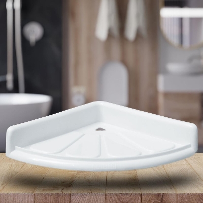 Picture of ARABIAN Bathroom Wall Shelves Triangle / Antung Shower Shelf Non-deforming Traceless Tray Bathroom Organizer