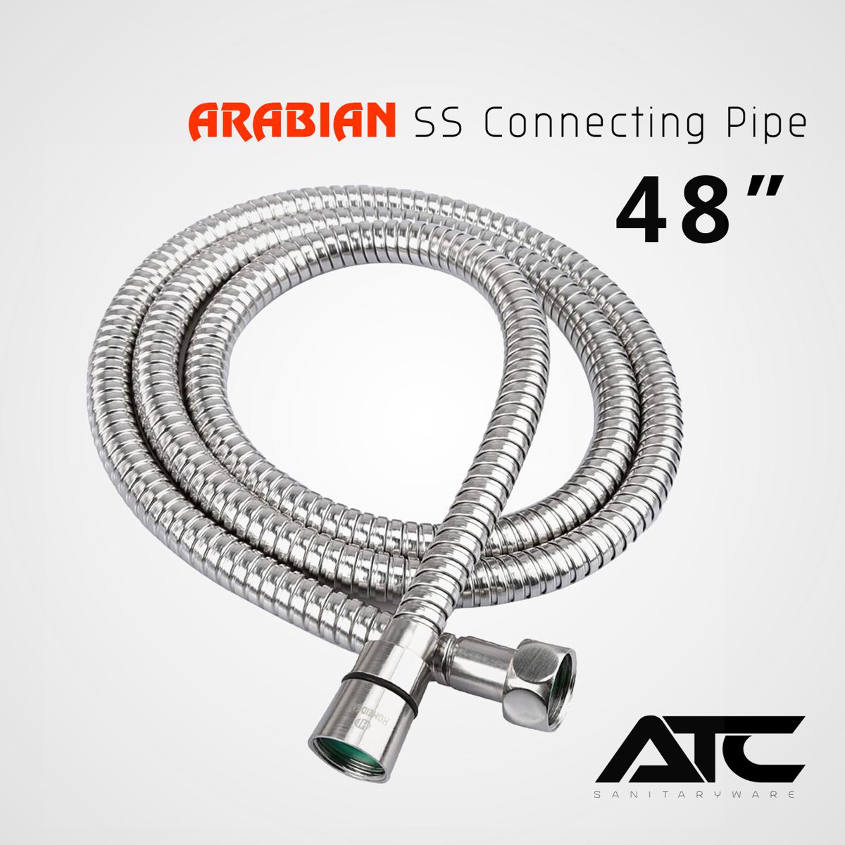 Picture of 48 inch / 4 Feet Chrome Polished Stainless Steel Hand Shower Flexible Hose Pipe