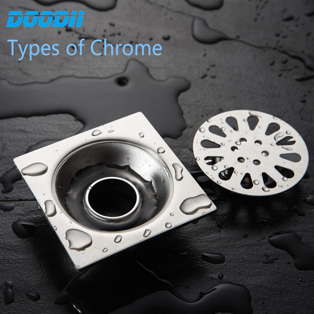 Picture of 5" Stainless Steel Square Bathroom Shower Waste Floor Drainer Grate