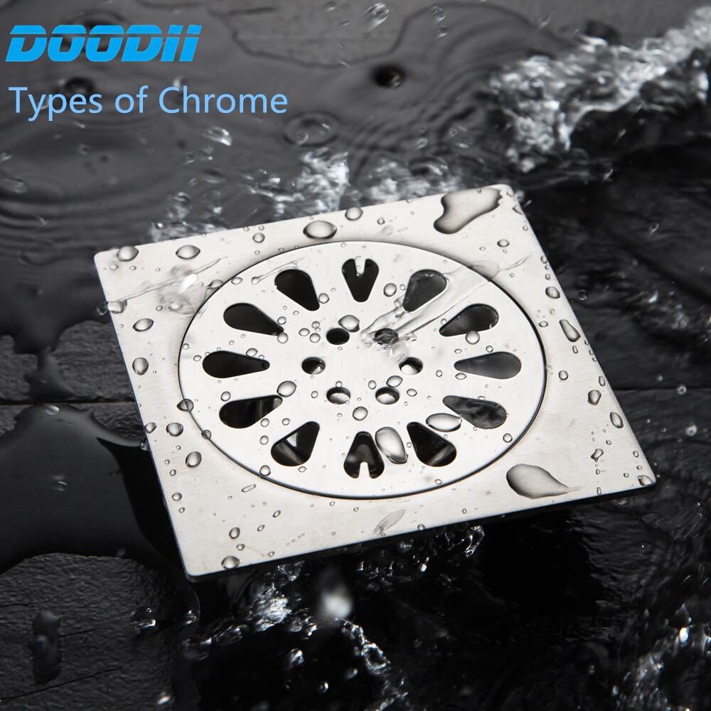 Picture of 5" Stainless Steel Square Bathroom Shower Waste Floor Drainer Grate