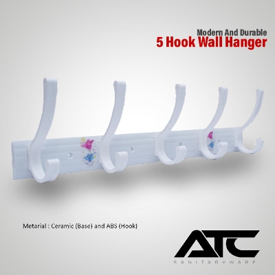 Picture of Modern And Durable 5 Hook Wall Hanger Cloth Hanger Coat Hook Coat Hanger