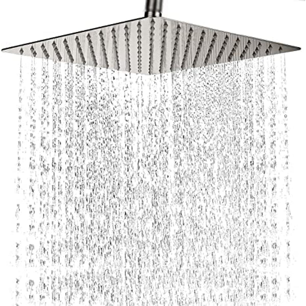 Picture of 8x8 Inch Stainless Steel 304 Square Ultra Slim High Pressure Rainfall Shower Head for bathroom Chrome Finish (8 INCH) (WITHOUT SHOWER ARM)