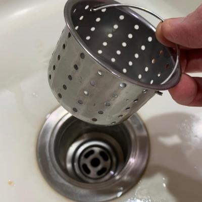 Picture of Kitchen Sink Drain Strainer Assembly Stainless Steel With Removable Deep Waste Basket And Sealing Lid Kitchen Accessory