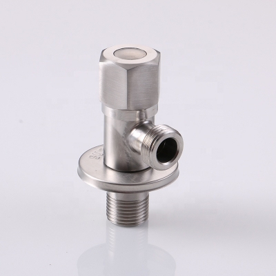 Picture of ATC Sanitaryware- SUS304 Stainless Steel Angle Valve for Kitchen Bathroom Toilet Water Faucet Shut Off 1/2" Valve for Hot and Cold Water Mixer