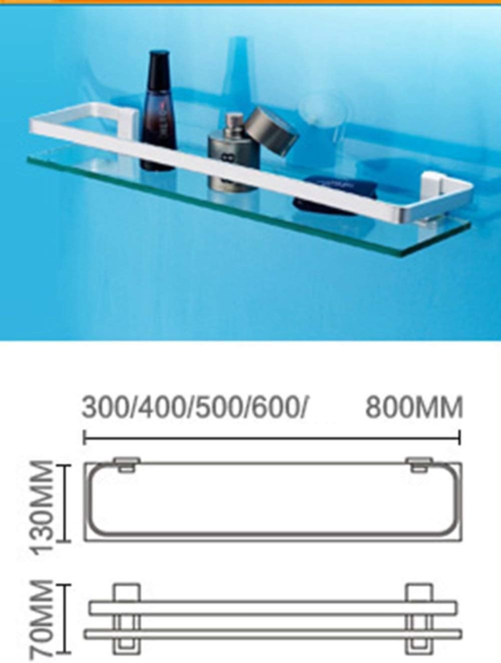 Picture of aluminium frame 2 part set all accessories included in the box screw and royel plugs attaching System Bathroom glass corner shelve 2 Layer