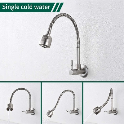 Picture of Stainless Steel Brushed Nickel Spring Kitchen Faucet