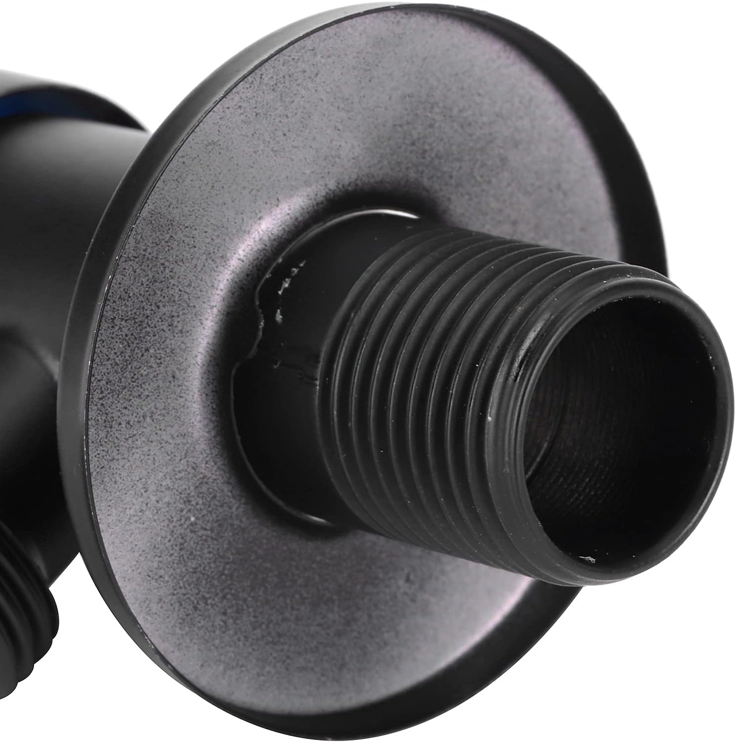 Picture of G1/2 Water Shut Off Valve, Black 304 Stainless Steel Angle Stop Valve Pure Copper Valve Core Hot and Cold Water Angle Valve Stop Valve, for Bathroom Toilet Supplies(Single cold triangle valve)