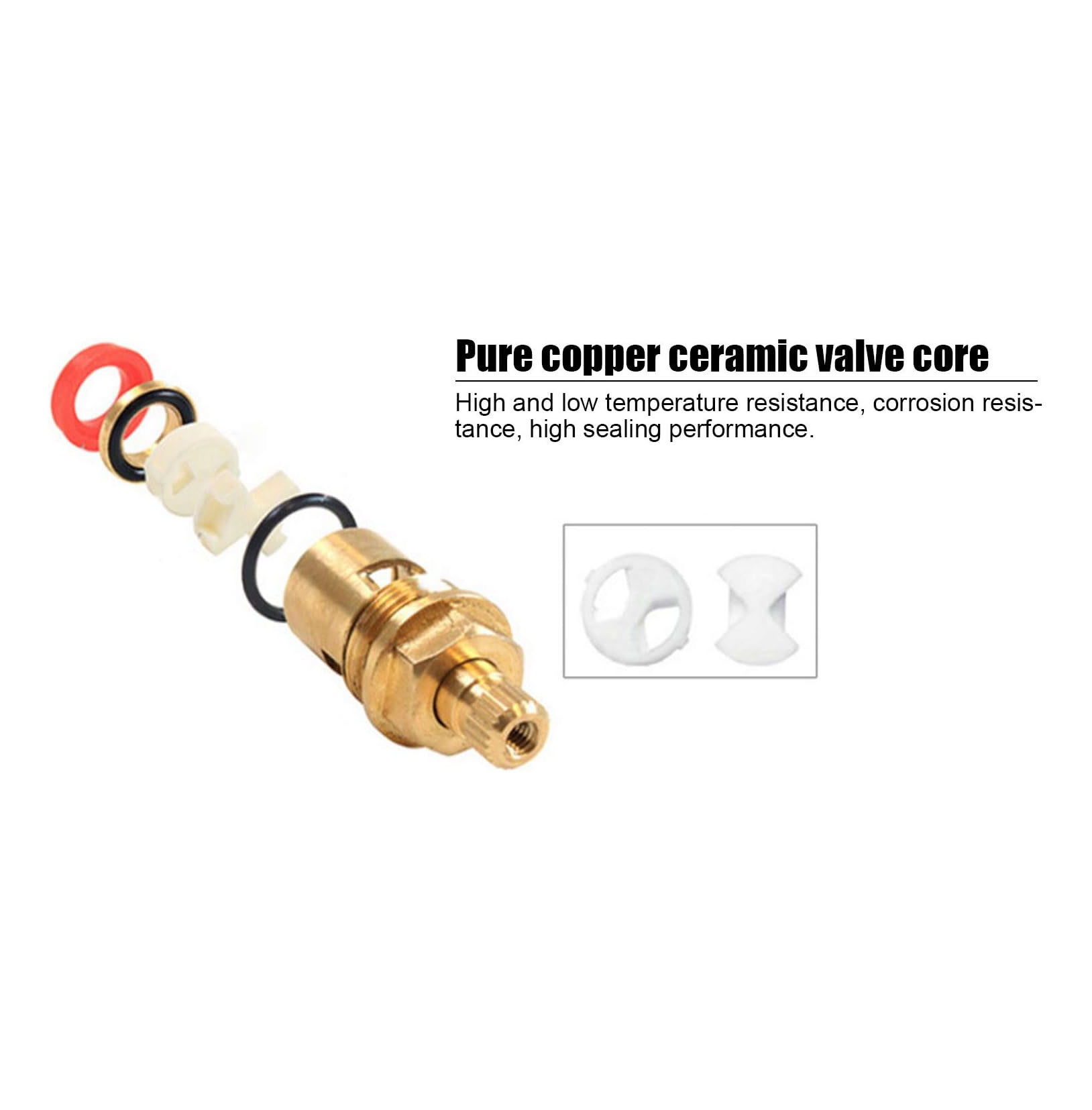 Picture of G1/2 Water Shut Off Valve, Black 304 Stainless Steel Angle Stop Valve Pure Copper Valve Core Hot and Cold Water Angle Valve Stop Valve, for Bathroom Toilet Supplies(Single cold triangle valve)