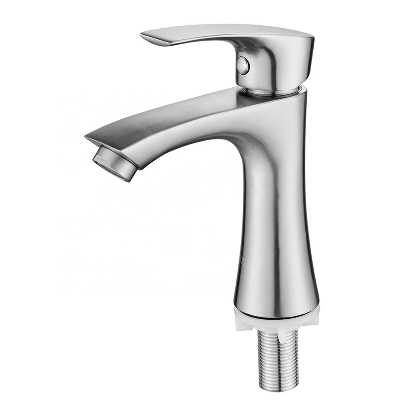 Picture of SUS304 Piller Cock for basin / deck mounted taps sus304 lever tap single handle bathroom faucet for washing basin - Couture - High-end