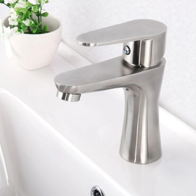 Picture of SUS304 Piller Cock for basin / deck mounted taps sus304 lever tap single handle bathroom faucet for washing basin - Couture - High-end