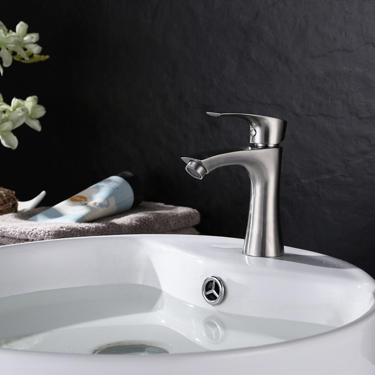 Picture of SUS304 Piller Cock for basin / deck mounted taps sus304 lever tap single handle bathroom faucet for washing basin - Couture - High-end