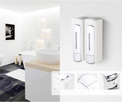 Picture of Wall Mounted Soap Dispenser for bathroom, Refillable Container Liquid Dispenser Soap Bottle (350 ml)